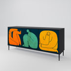 TOGETHER BUT SEPARATELY 3-Door Sideboard in Black Finish