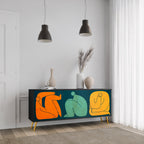 TOGETHER BUT SEPARATELY 3-Door Sideboard in Black Finish