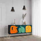 TOGETHER BUT SEPARATELY 3-Door Sideboard in Black Finish