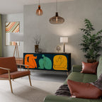 TOGETHER BUT SEPARATELY 3-Door Sideboard in Black Finish