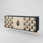 SEE MORE 3-Door Sideboard in Black Finish