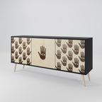 SEE MORE 3-Door Sideboard in Black Finish