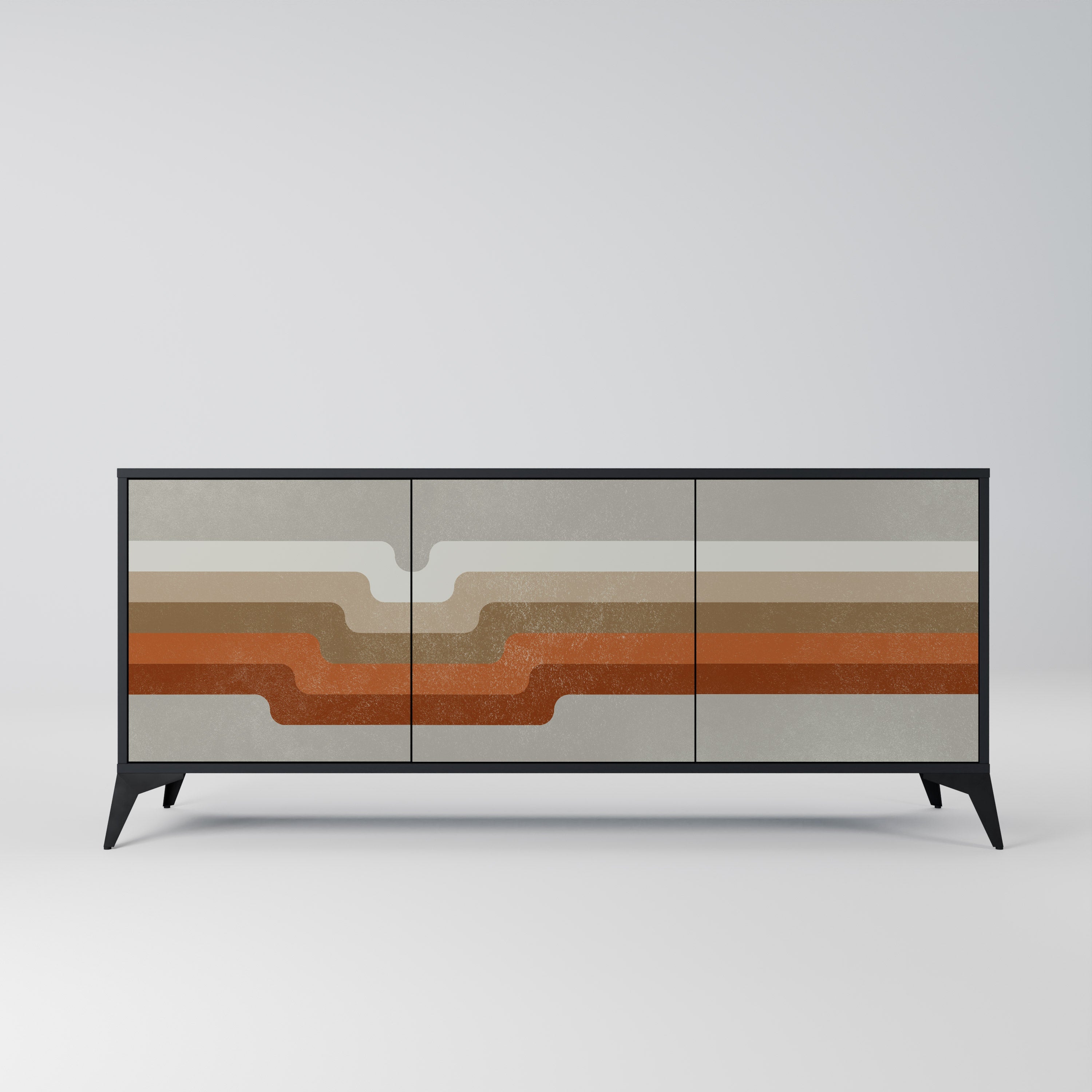 PECULIAR TRAIL 3-Door Sideboard in Black Finish