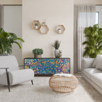 MEMORIES MAP 3-Door Sideboard in Black Finish