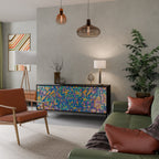 MEMORIES MAP 3-Door Sideboard in Black Finish