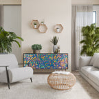 MEMORIES MAP 3-Door Sideboard in Black Finish