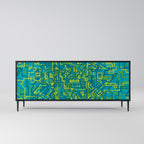 NOSTALGIC MEMORIES 3-Door Sideboard in Black Finish