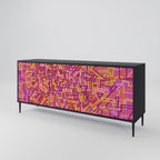 LOVELY MEMORIES 3-Door Sideboard in Black Finish