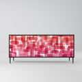 KALEIDOSCOPIC CUBISM 3-Door Sideboard in Black Finish