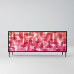 KALEIDOSCOPIC CUBISM 3-Door Sideboard in Black Finish