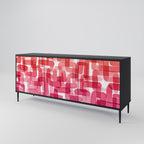 KALEIDOSCOPIC CUBISM 3-Door Sideboard in Black Finish