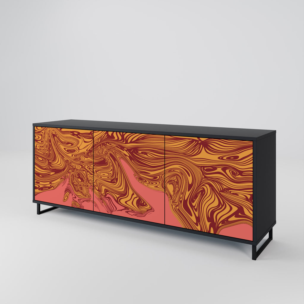 FLOATING THOUGHTS 3-Door Sideboard in Black Finish
