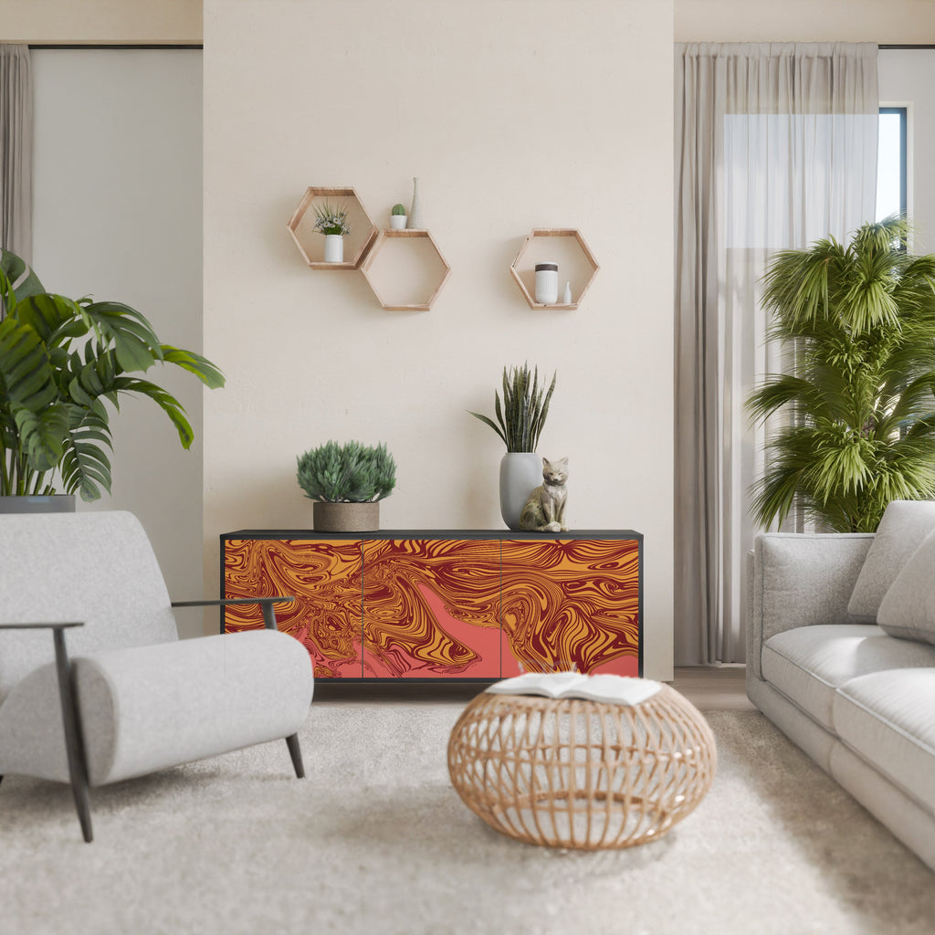 FLOATING THOUGHTS 3-Door Sideboard in Black Finish