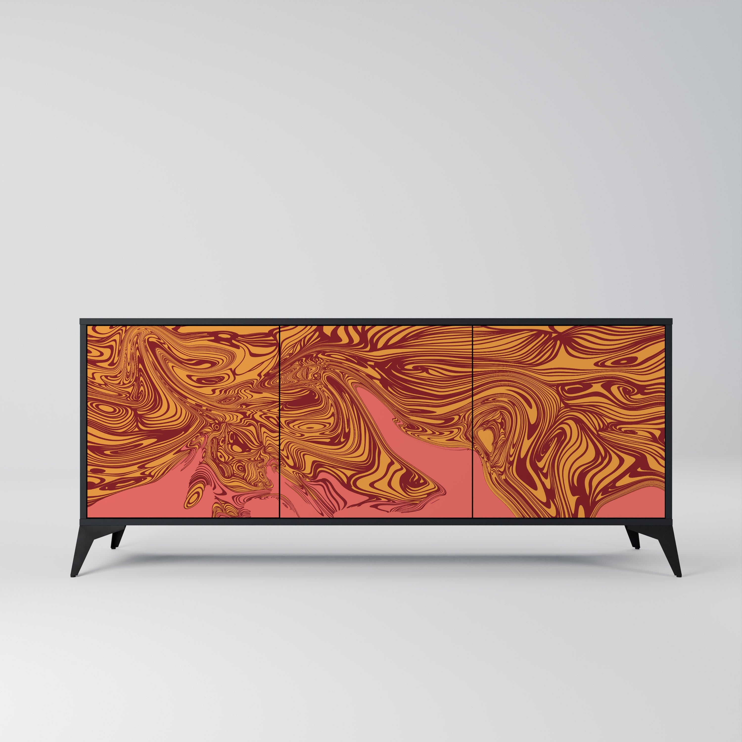 FLOATING THOUGHTS 3-Door Sideboard in Black Finish