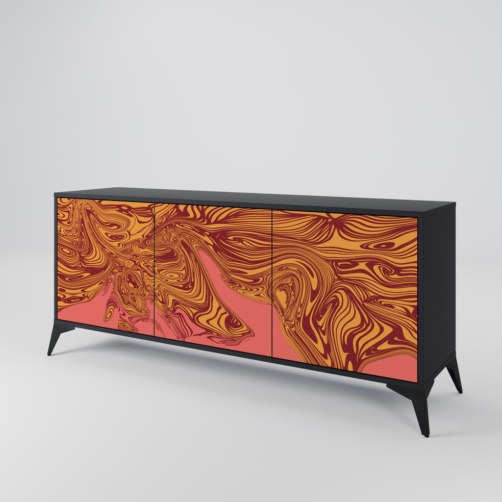 FLOATING THOUGHTS 3-Door Sideboard in Black Finish