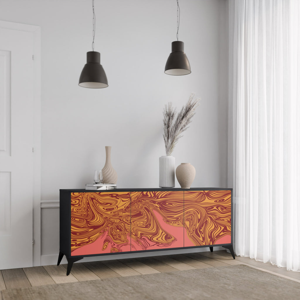 FLOATING THOUGHTS 3-Door Sideboard in Black Finish