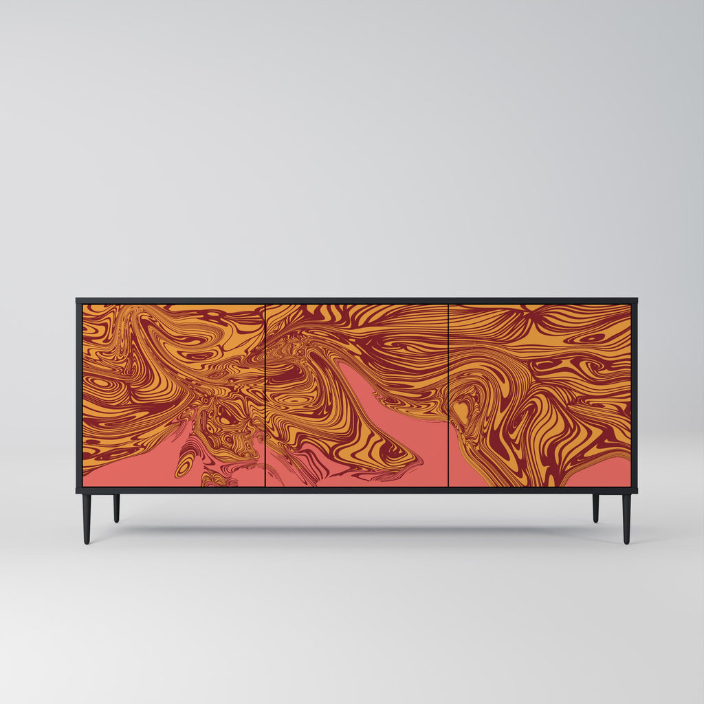 FLOATING THOUGHTS 3-Door Sideboard in Black Finish