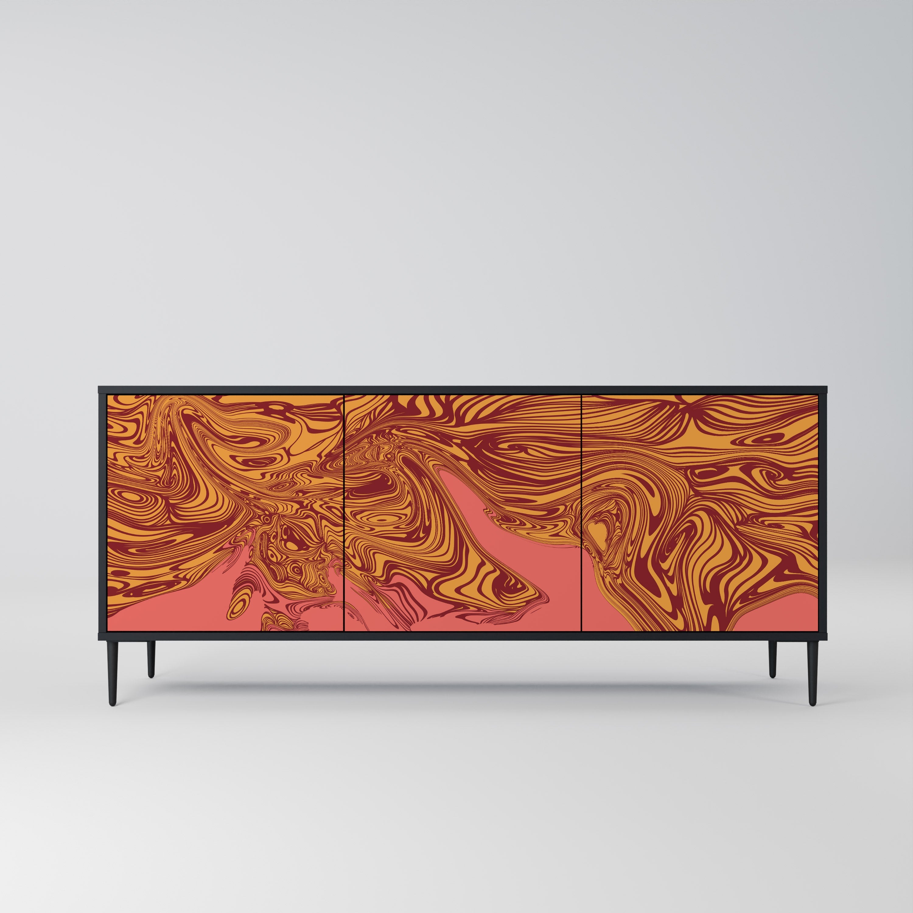 FLOATING THOUGHTS 3-Door Sideboard in Black Finish