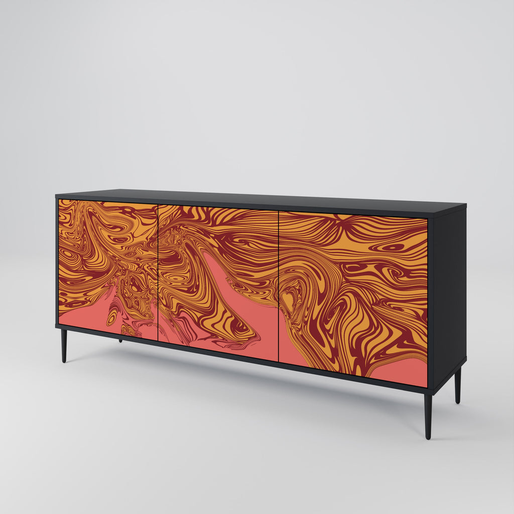 FLOATING THOUGHTS 3-Door Sideboard in Black Finish