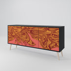 FLOATING THOUGHTS 3-Door Sideboard in Black Finish