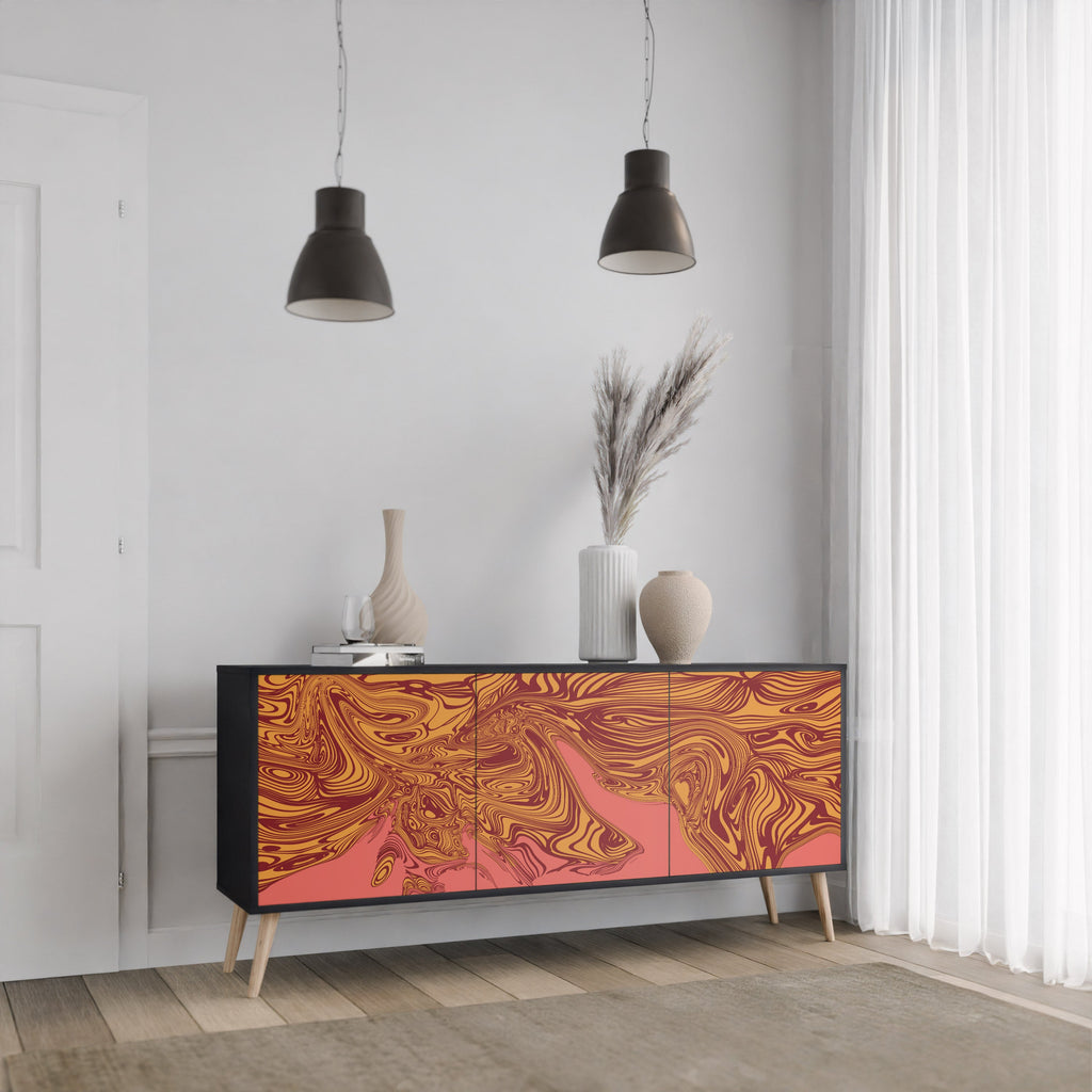 FLOATING THOUGHTS 3-Door Sideboard in Black Finish