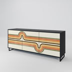 EXCEPTIONAL STREAM 3-Door Sideboard in Black Finish