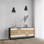 EXCEPTIONAL STREAM 3-Door Sideboard in Black Finish