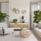 EXCEPTIONAL STREAM 3-Door Sideboard in Black Finish