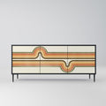 EXCEPTIONAL STREAM 3-Door Sideboard in Black Finish