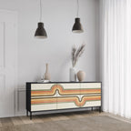 EXCEPTIONAL STREAM 3-Door Sideboard in Black Finish
