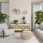 EXCEPTIONAL STREAM 3-Door Sideboard in Black Finish