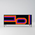 BLINDED BY THE LIGHTS 3-Door Sideboard in Black Finish