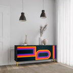 BLINDED BY THE LIGHTS 3-Door Sideboard in Black Finish