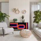 BLINDED BY THE LIGHTS 3-Door Sideboard in Black Finish