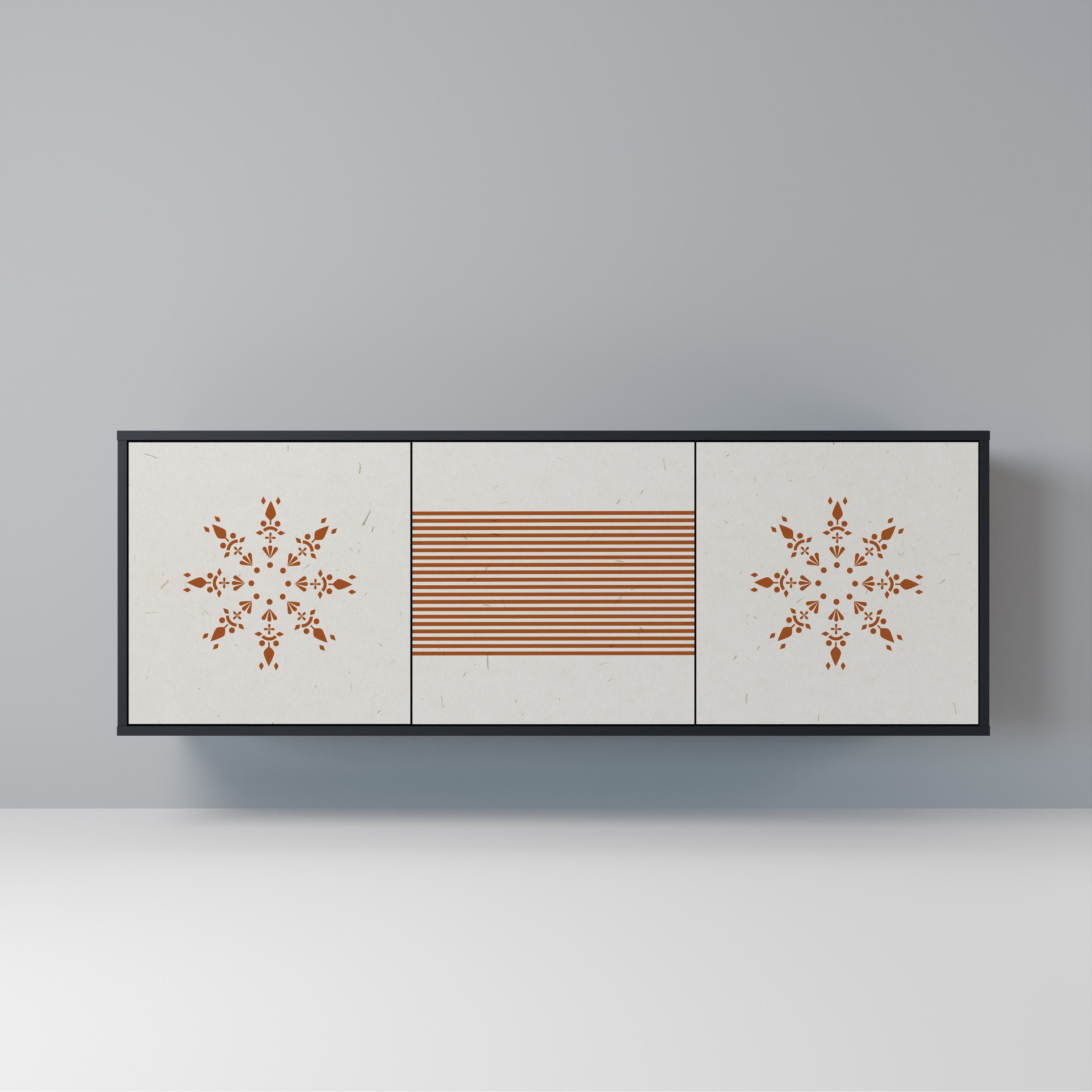 DAILY HARMONY 3-Door Sideboard in Black Finish