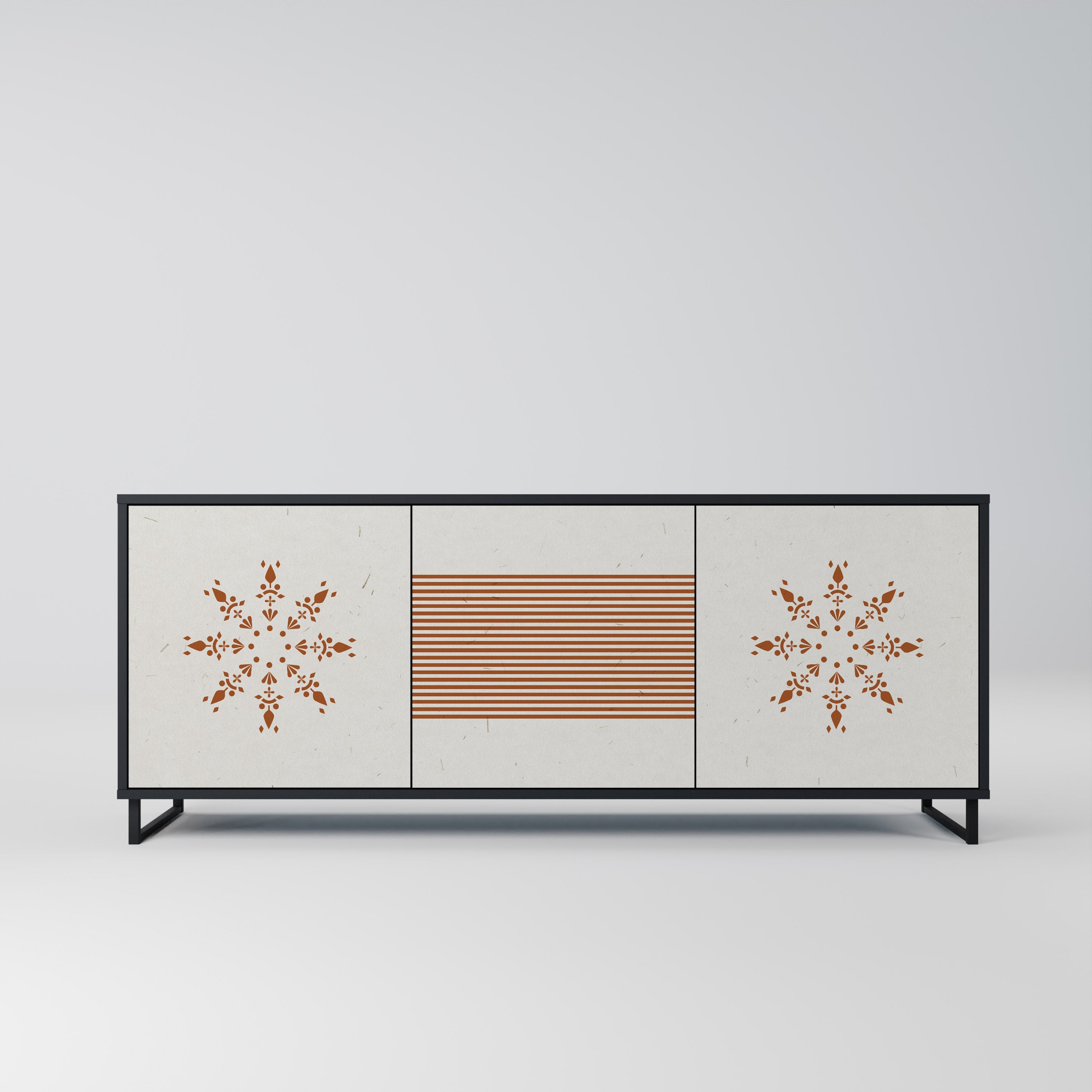 DAILY HARMONY 3-Door Sideboard in Black Finish