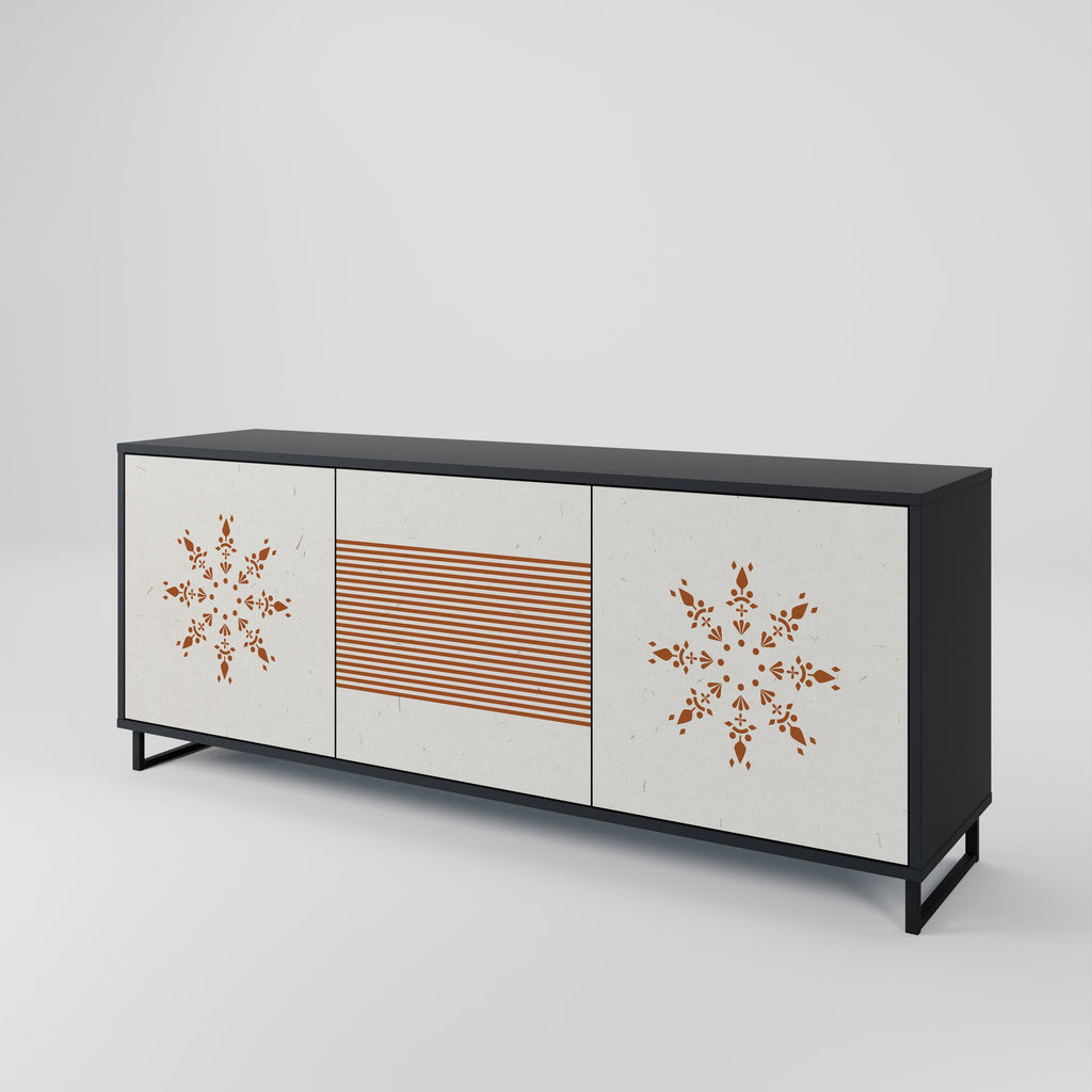 DAILY HARMONY 3-Door Sideboard in Black Finish