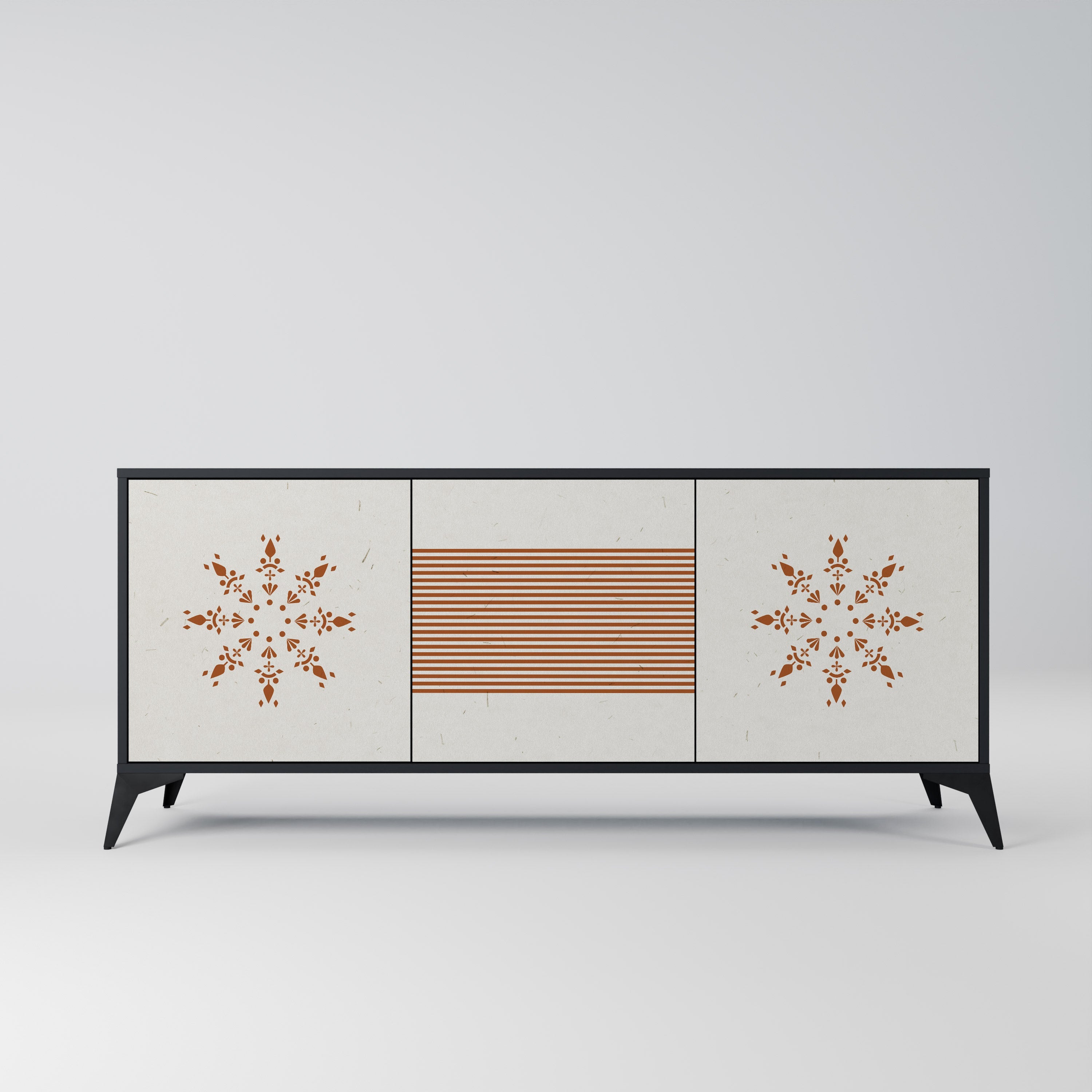 DAILY HARMONY 3-Door Sideboard in Black Finish