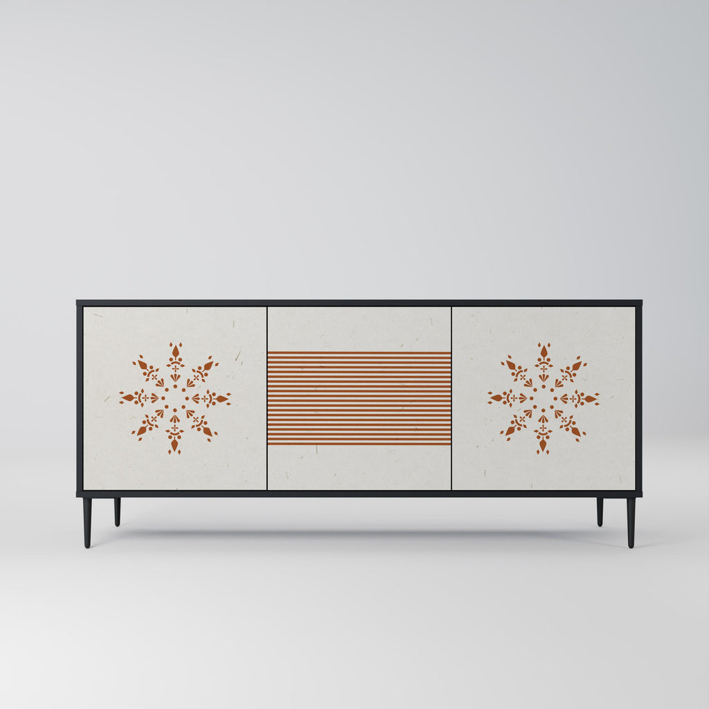 DAILY HARMONY 3-Door Sideboard in Black Finish