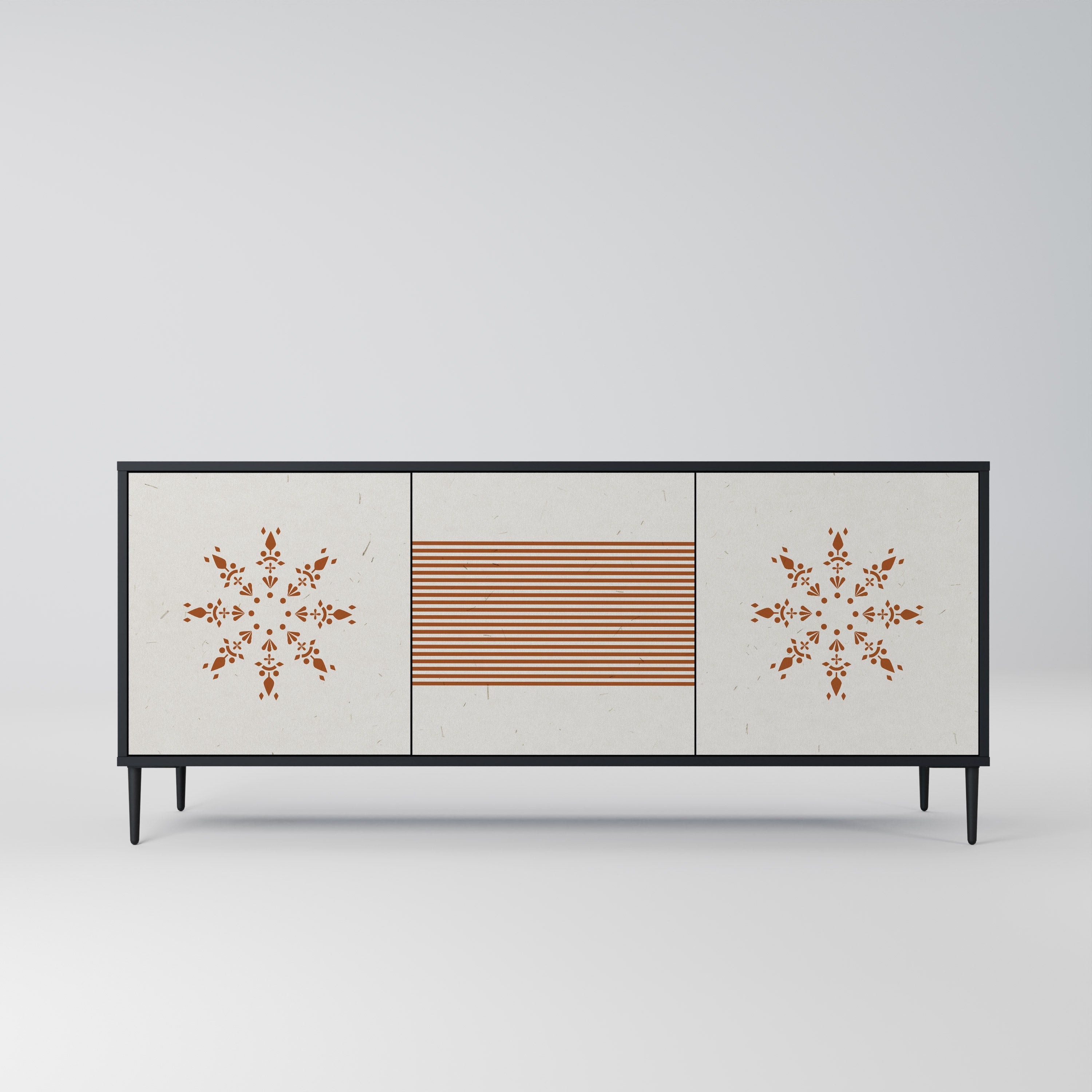 DAILY HARMONY 3-Door Sideboard in Black Finish