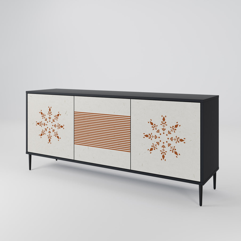 DAILY HARMONY 3-Door Sideboard in Black Finish