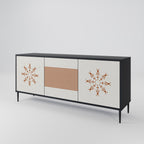 DAILY HARMONY 3-Door Sideboard in Black Finish