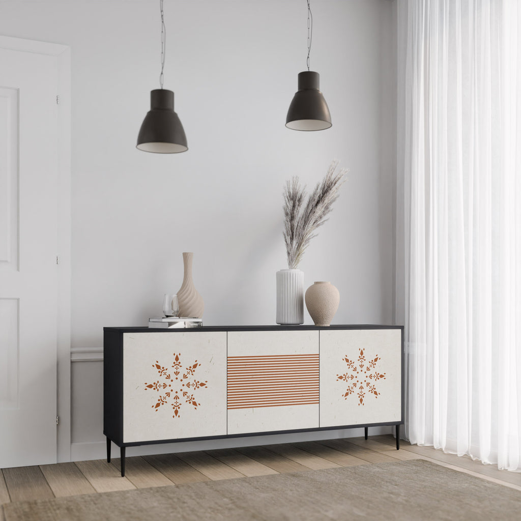 DAILY HARMONY 3-Door Sideboard in Black Finish