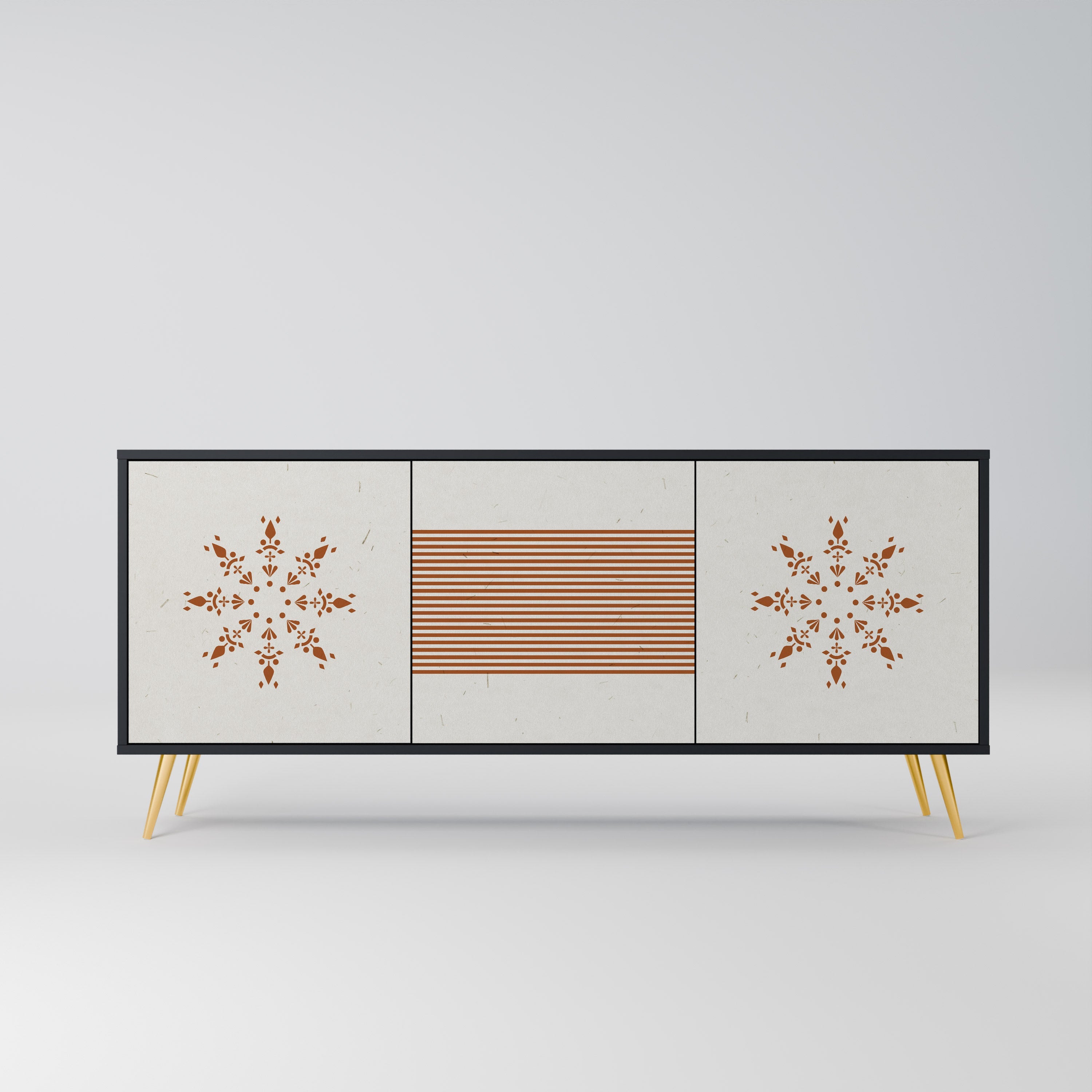 DAILY HARMONY 3-Door Sideboard in Black Finish