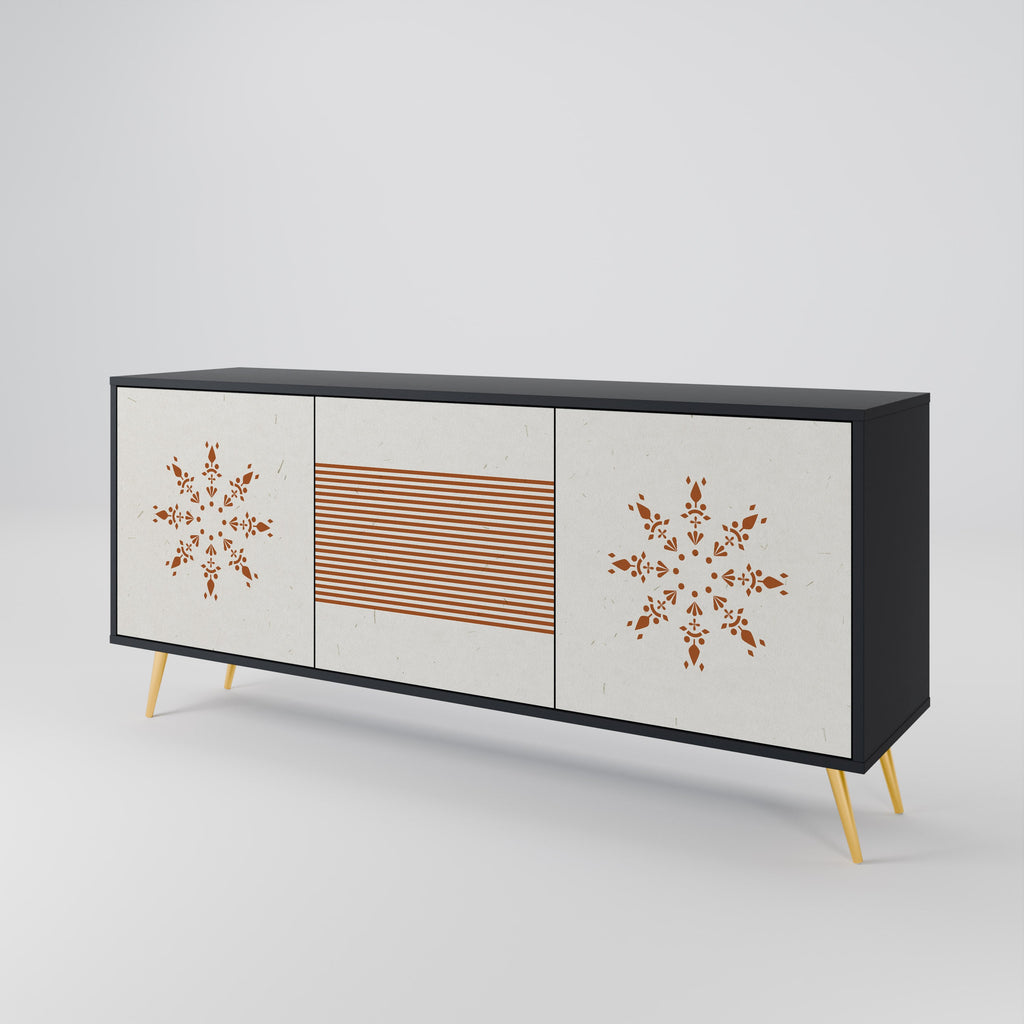 DAILY HARMONY 3-Door Sideboard in Black Finish