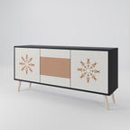 DAILY HARMONY 3-Door Sideboard in Black Finish