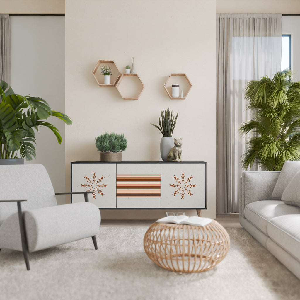 DAILY HARMONY 3-Door Sideboard in Black Finish