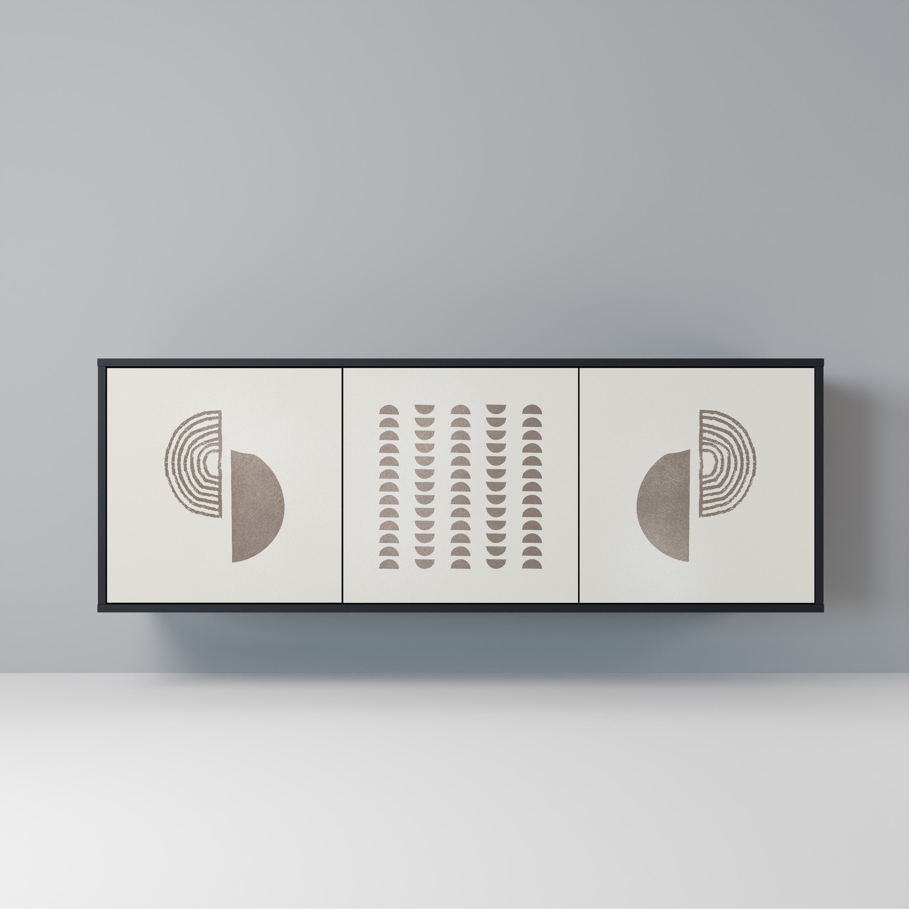 HARMONY ESSENCE 3-Door Sideboard in Black Finish