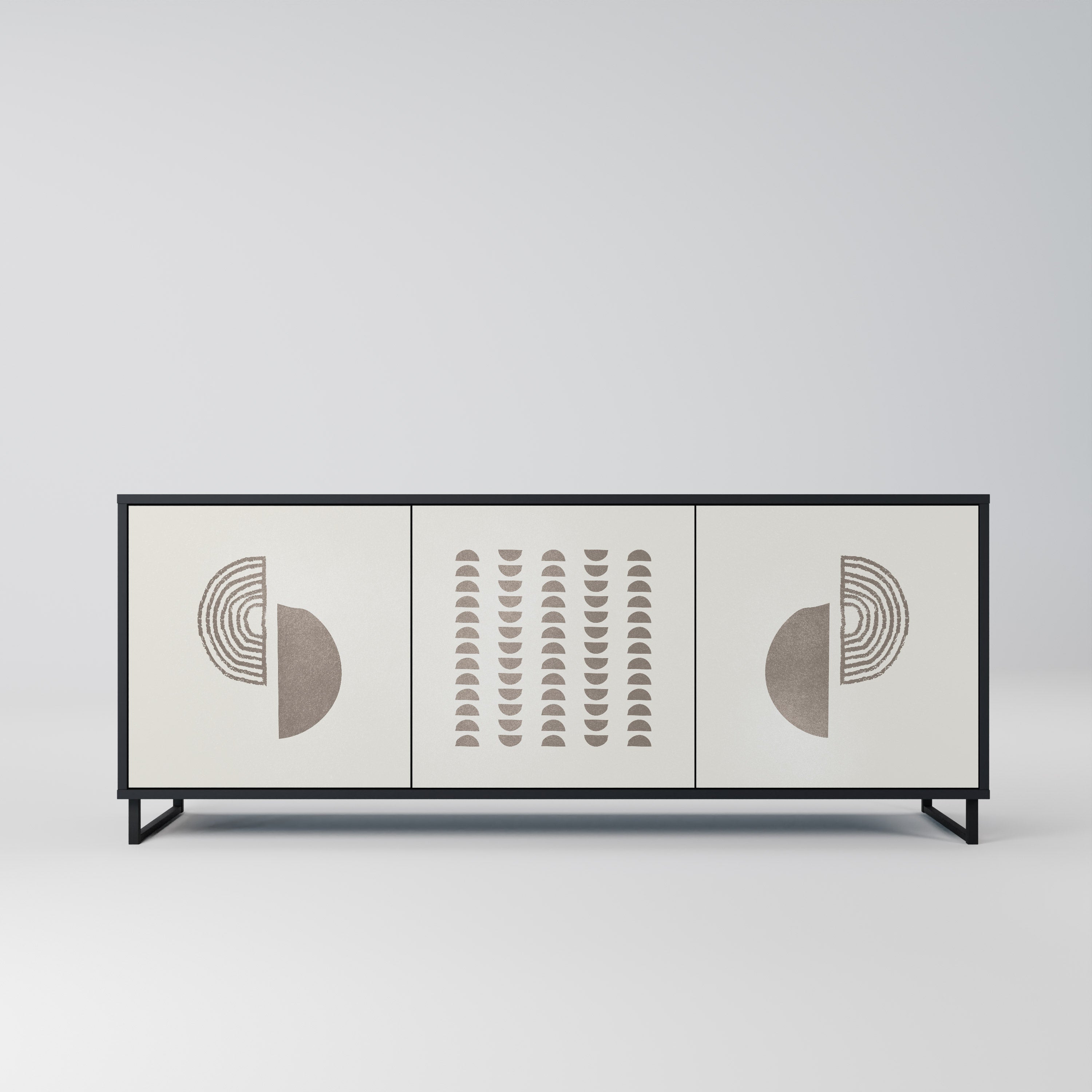 HARMONY ESSENCE 3-Door Sideboard in Black Finish