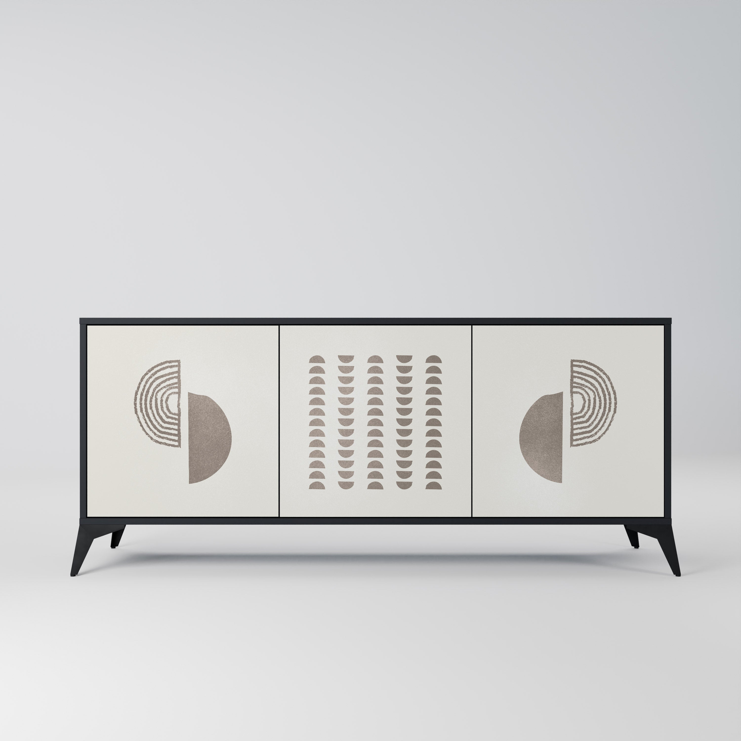 HARMONY ESSENCE 3-Door Sideboard in Black Finish